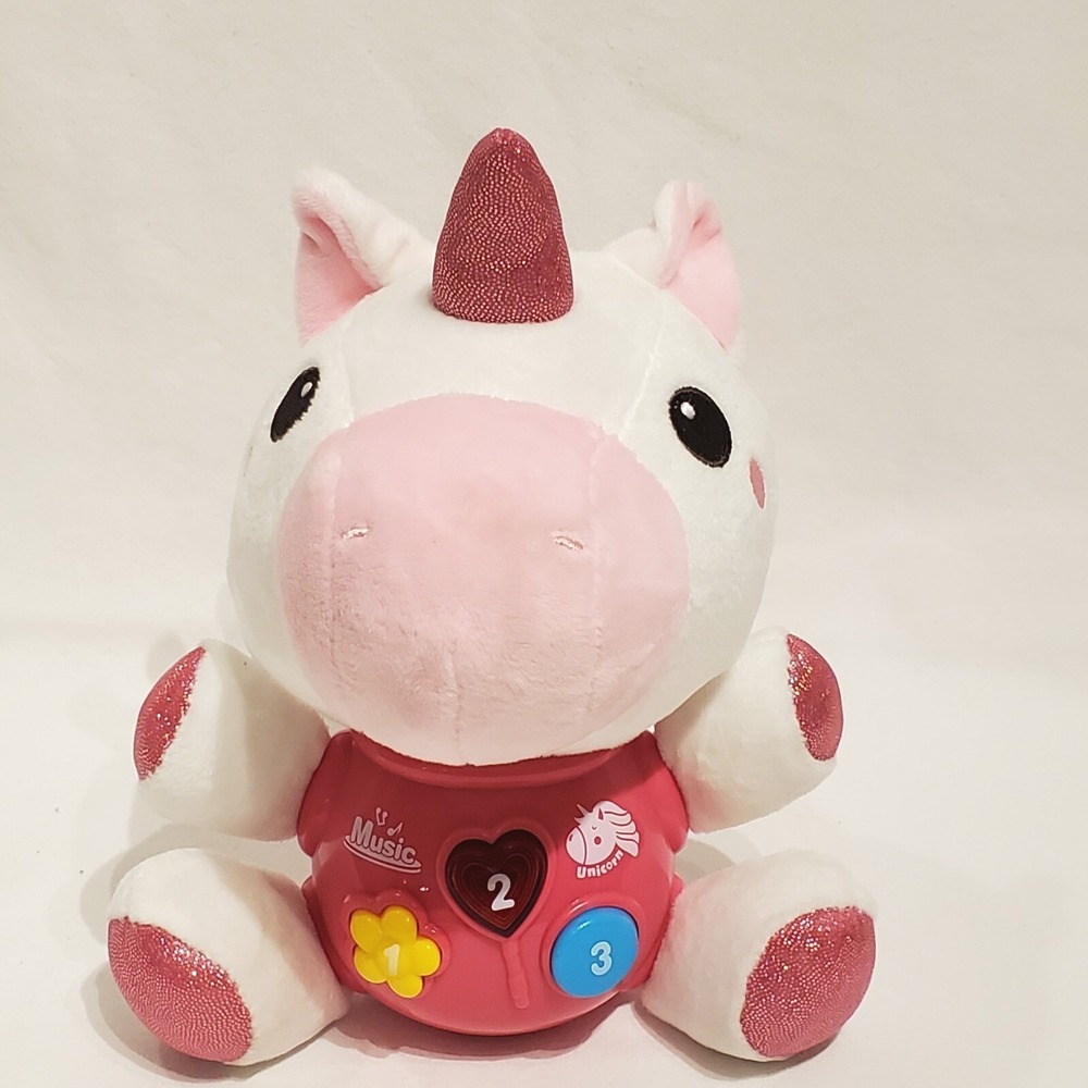 Vanmor iPlay iLearn Baby Unicorn Musical Toy Lights Sound 0-18 mos Nursery